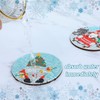 8 PCS Christmas Diamond Art Paintings Coasters with Iron Holder,