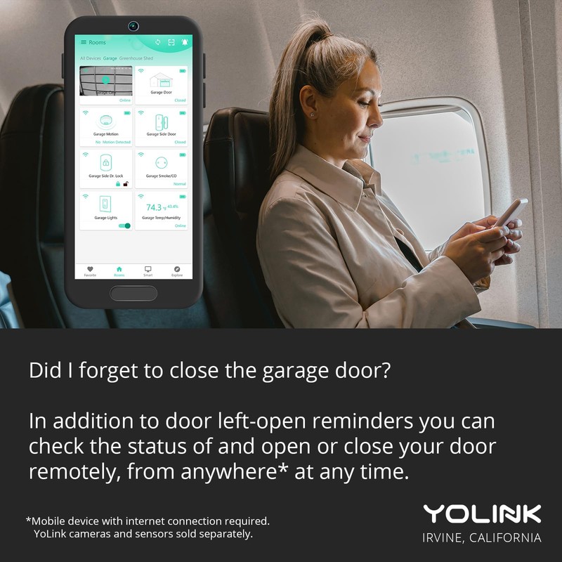 YoLink Garage Door Controller - Remote Control Existing Garage Door