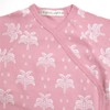 Organic Cotton Crossover Baby Sleepsuit with Feet - Blush Pink