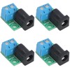 4Pcs DC Connector, 5.5x2.1mm to 2P 5.08mm Power Adapter Board