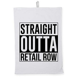 Hippowarehouse Straight Outta Retail Row Tea Towel Eco Printed Dish Cloth Kitchen accessory 50cmx70cm 100% Cotton