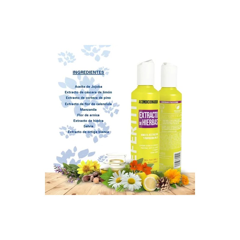 Shampoo Y Acondicionador De Hierbas Cabello Dañado Nefertiti