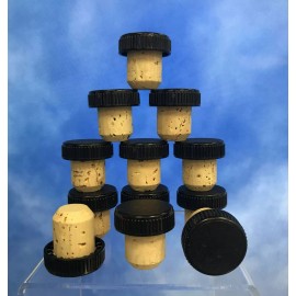 J.C. Ribeiro T-Top (12) Top Cork Beveled Stoppers 19.5mm Corks Brewing, Wine, Arts & Crafts