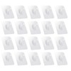 Sndperiexam 20 Pcs Waterproof Adhesive Wall Hooks for Hanging, Clear