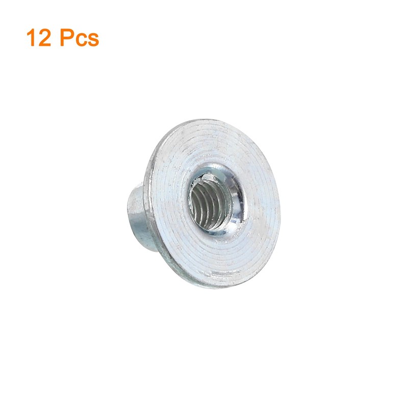 sourcing map M5 T-Nuts, 12pcs Carbon Steel Tee Nut Round