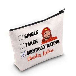 PYOUL Charles L Inspired Gift Mentally Dating Charles L Makeup Bag Charles L Fan Cosmetic Bag Charles L Merch (Dating Charles L B)
