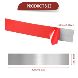 2 Pcs Garage Door Seal Rodent Guard Shield Barrier Adhesive Garage Door Seal Stainless Steel Door Sweep for Garage Indoor Outdoor Home, 9.84 Inch Long