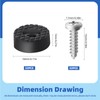 Glarks 32Pcs Screw-On Rubber Feet Set, 18MM Black Floor Protector
