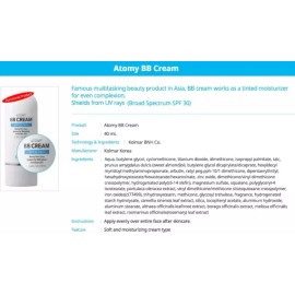 Product Details Reference 아토미 비비 크림 - 얼굴용 피부 보습제 [2종 세트] Atomy BB Cream - Facial Moisturizer [2-Set]