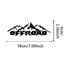 2PCS Adventure Off-Road Weatherproof Decal 7.09"x2.36" Sticker for Car, SUV, Trucks, Motorcycles, Outdoor Enthusiast Vinyl Car Art | #AZ64 (Black)