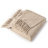 BATTILO HOME Beige Throw Blanket for Sofa Bed Couch Chair,
