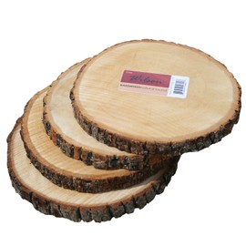 Basswood Round Unsanded, Pack of 4, 7-9 inch Diameter x 1 inch Thick