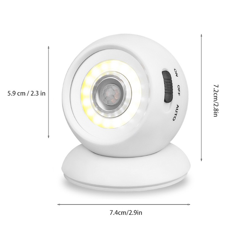 360° Automatic Human Induction Lamp Mini Night Light with Magnet