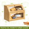 BMOSU Farmhouse Bread Box for Kitchen Countertop Bread box Double