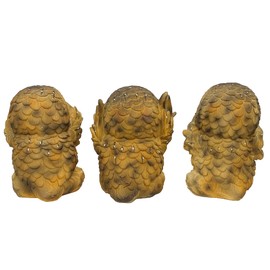 Objectz - Three Little Owls - Hear Nothing See Say - Garden Decoration - Owl - Owl (Bill Owls)