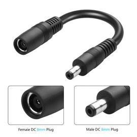 GINTOOYUN 2PCS 8020 Famale to 7909 Male Cable 14AWG DC 8020 to 7909 Connector for Solar Panel RV Automotive Marine Portable Power Station Solar Generator (DC8020 to DC5521)