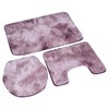3Pcs Bathroom Rug Set Soft Non Slip Toilet Lid Cover