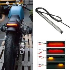SHENKENUO Flexible Motorcycle LED Strip 48 LED Brake Stop Turn Signals Running Tail Light