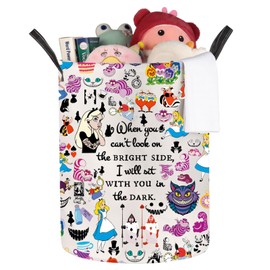 JNIAP Alice Laundry Baskets Cheshire Cat Gifts Alice Storage Basket Alice Laundry Hampers Alice Merch Alice Theme Gift (when you LB)