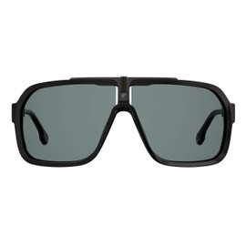 Carrera Men's 1014/S Shield Sunglasses, Matte Black/Gray, 64mm, 10mm