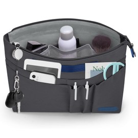 Lukovee Organizador de Bolsas Para Mujer, Organizadores Bolsa de Mano Insertar con 15 Bolsillos, Organizador Maquillaje Neceser Aseo Para Viaje de Gran Capacidad, Compatible con Una Variedad de Marcas