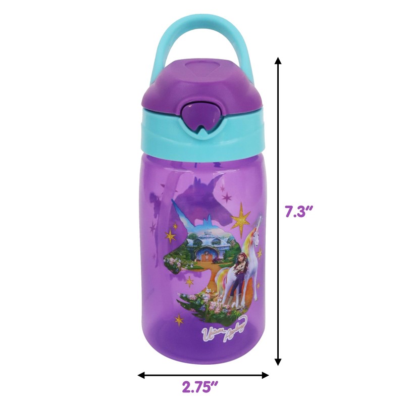 Unicorn Academy Water Bottle with Soft Handle 430ML