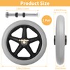 MUXHEL 4 Pcs Walker Wheels Replacement, 6 Inch Solid Wheelchair