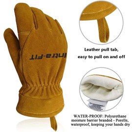 Intra-FIT Structural Firefighting Gloves, NFPA Professional Firefighter Gloves, Heat & Flame Resistant, Cowhide Leather, Yellow, Gauntlet Cuff (Large, 7890)