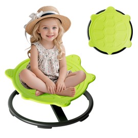 Spinning Chair for Kids, Sensory Integration Training Swivel Chair for Children with Autism & ADHD, for Balance & Body Coordination Training, Green Turtle