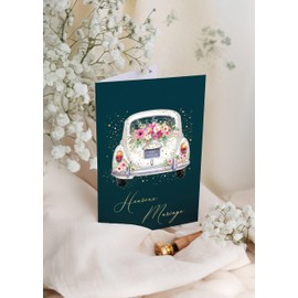 Joli Coon Card with Envelope and Wax Seal - Heureux Mariage