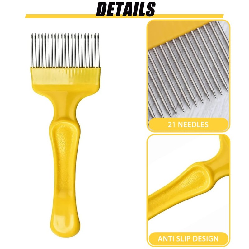 SGERUFZ 1 Piece Stainless Steel Discapping Fork Beekeeping Equipment Accessories