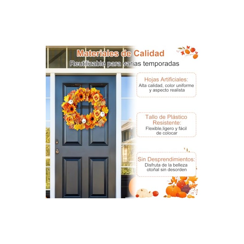 Guirnaldas de otoño,Guirnalda de hojas de arce artificiales, Decoración de