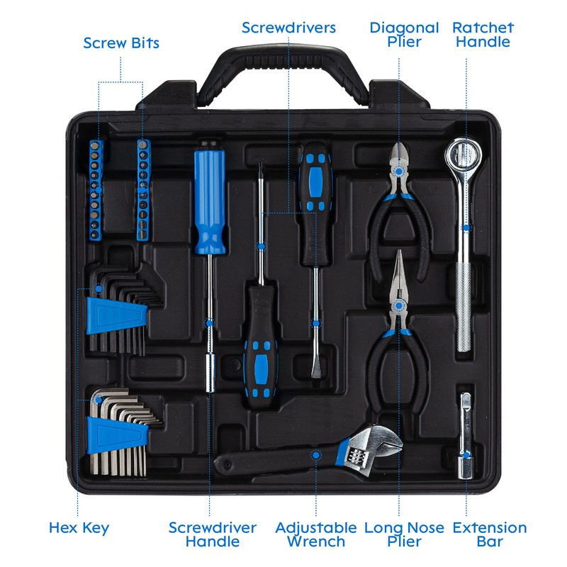 CARTMAN 123 Piece Socket Wrench Set Auto Repair Tool Set