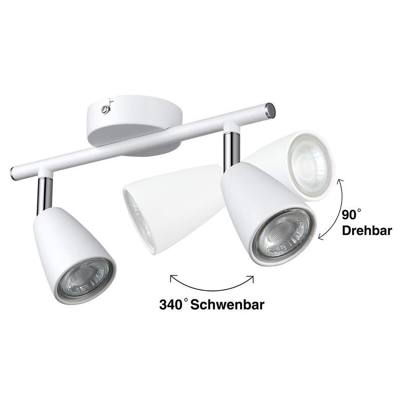 IMPTS, Ceiling Spotlight, Swivelling, White, GU10 LED, 250 lm, 230