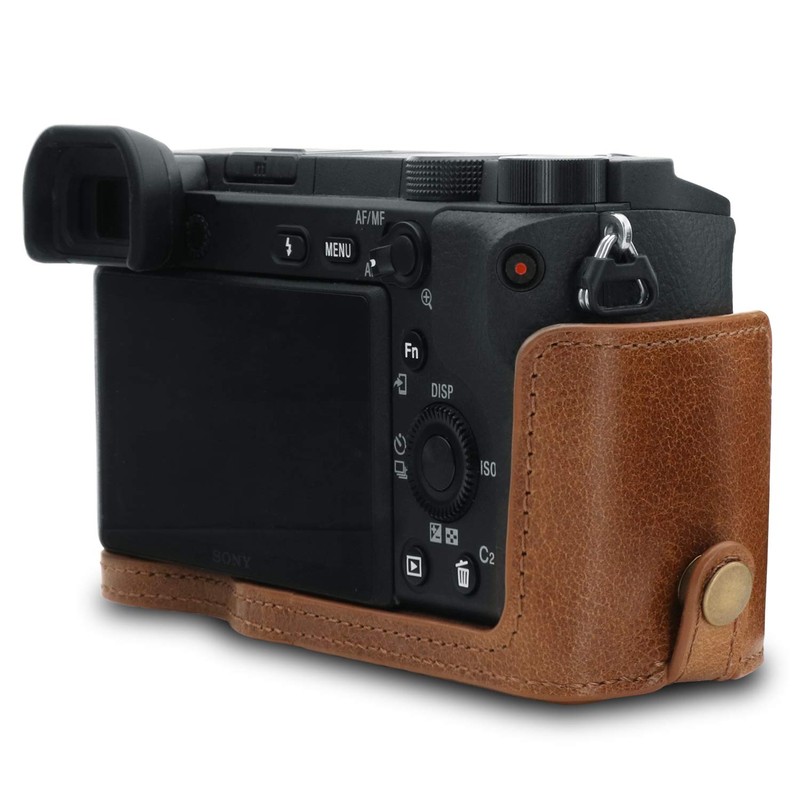 MegaGear MG1642 EVER READY BROWN GENUINE LEATHER CAMERA CASE COVER