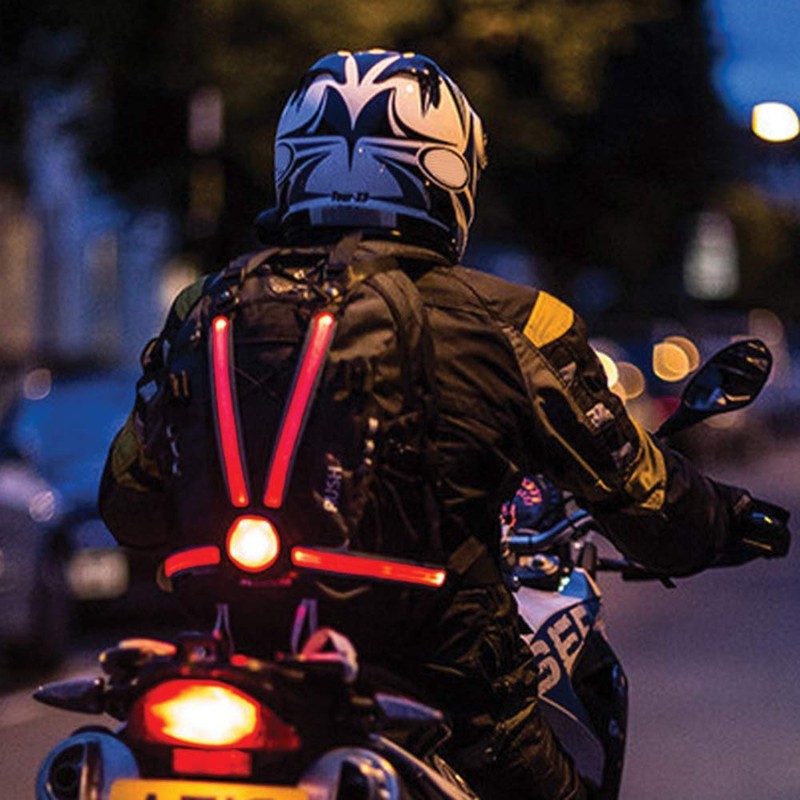 Oxford CommuterX4 Fibre Optic Rear Light - Black/Red, One Size