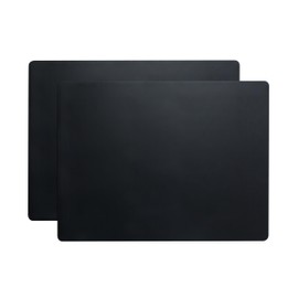 Silicone Mats, YACEYACE 2Pcs 15.7"x 11.8"x 0.03" Black Silicone Placemats, Silicone Table Mat, Silicone Mats for Kitchen Counter, Baking, Jewelry