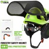 GREEN DEVIL Forestry Chainsaw Safety Helmet with Mesh Face Shield
