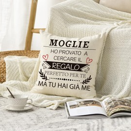 Artoid Mode Gifts Wife Cushion Cover Birthday Christmas Wedding Husband 45 x 45 cm (Wife)