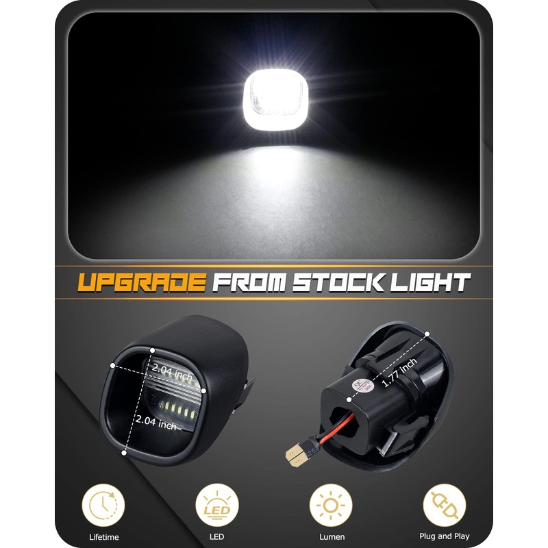 NDRUSH - Lámpara de matrícula LED con enchufe compatible con