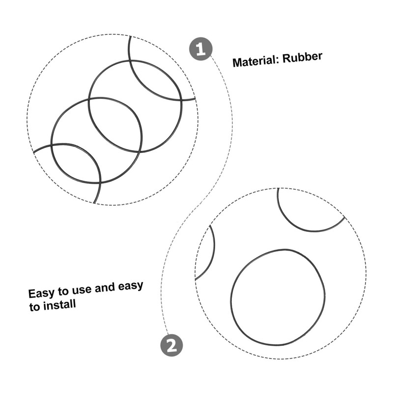 Baluue 200 Pcs Watch Seal Rings Durable Rubber Gaskets for