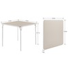 VECELO Folding Card Table Square Portable with Padded Tabletop &