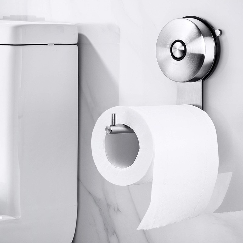 YOHOM Suction Cup Toilet Paper Holder Bathroom Hooks for Towel