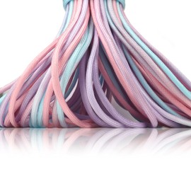 Paracord 550 Rainbow Rope for Bracelet, Lead, Collar, Nylon Rope, Pastel Rainbow, 30 Metres