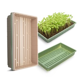 Mr. Pen Mr. Pen- Plastic Growing Trays, 5 Pack, Assorted Colors, Plant Tray, Seed Tray, Seedling Tray, Propagation Tray, Plant Trays for Seedlings, Microgreens Growing Trays, Seedling Starter Trays