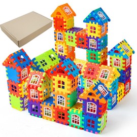 HNBTX 150 Pieces Construction Building Blocks Set, Toy from 3 Years, Construction Toy from 3, House Blocks, Assembled Toy, Early Learning Learning Toy, Square Blocks