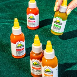 Yellowbird Classic Hot Sauce Variety Set 2.2 oz Travel-Size (Mellow Hot to Real Hot | 5 Flavors | Gift Pack)