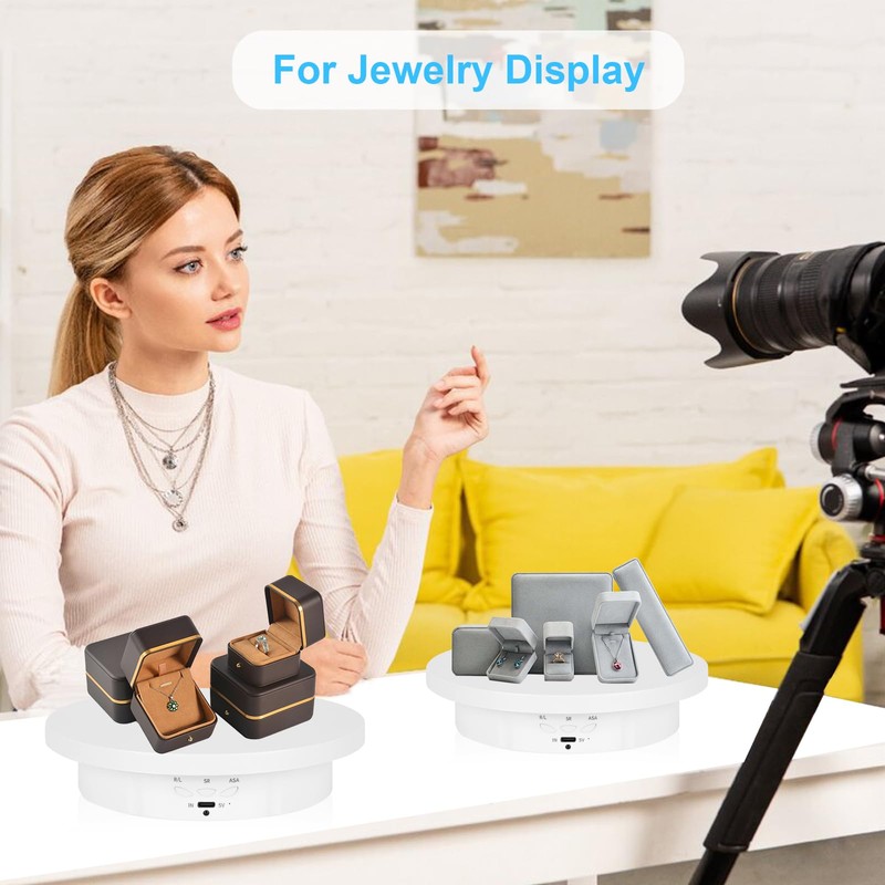 2 in 1 Motorized Rotating Display Stand with 5.74 /8.66