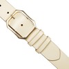 Lucky Brand Women's Leather Bold Fashion Statement Belts, High Shine-Cream,