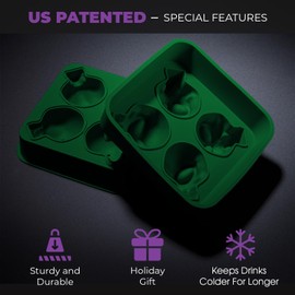 SHAPED 2-PACK 3D Ancient Alien Ice Mold Trays, Flexible Silicone Alien Figure Makers for Ice Cubes, Soaps, Chocolates, DIY Figures, Cookies, Resin Models